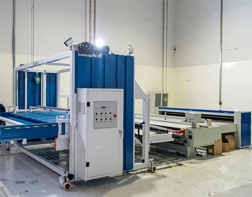 Machine pour empiler le cuir
